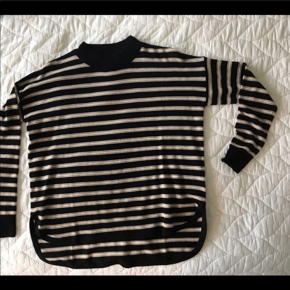 Madewell Mockneck Striped Sweater